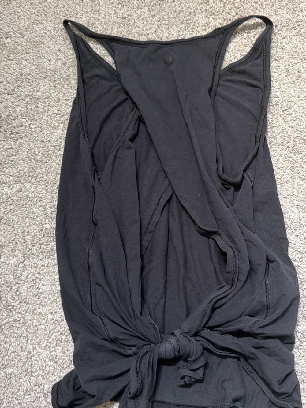 LULULEMON black All Tied Up tie back tank top 6/8
